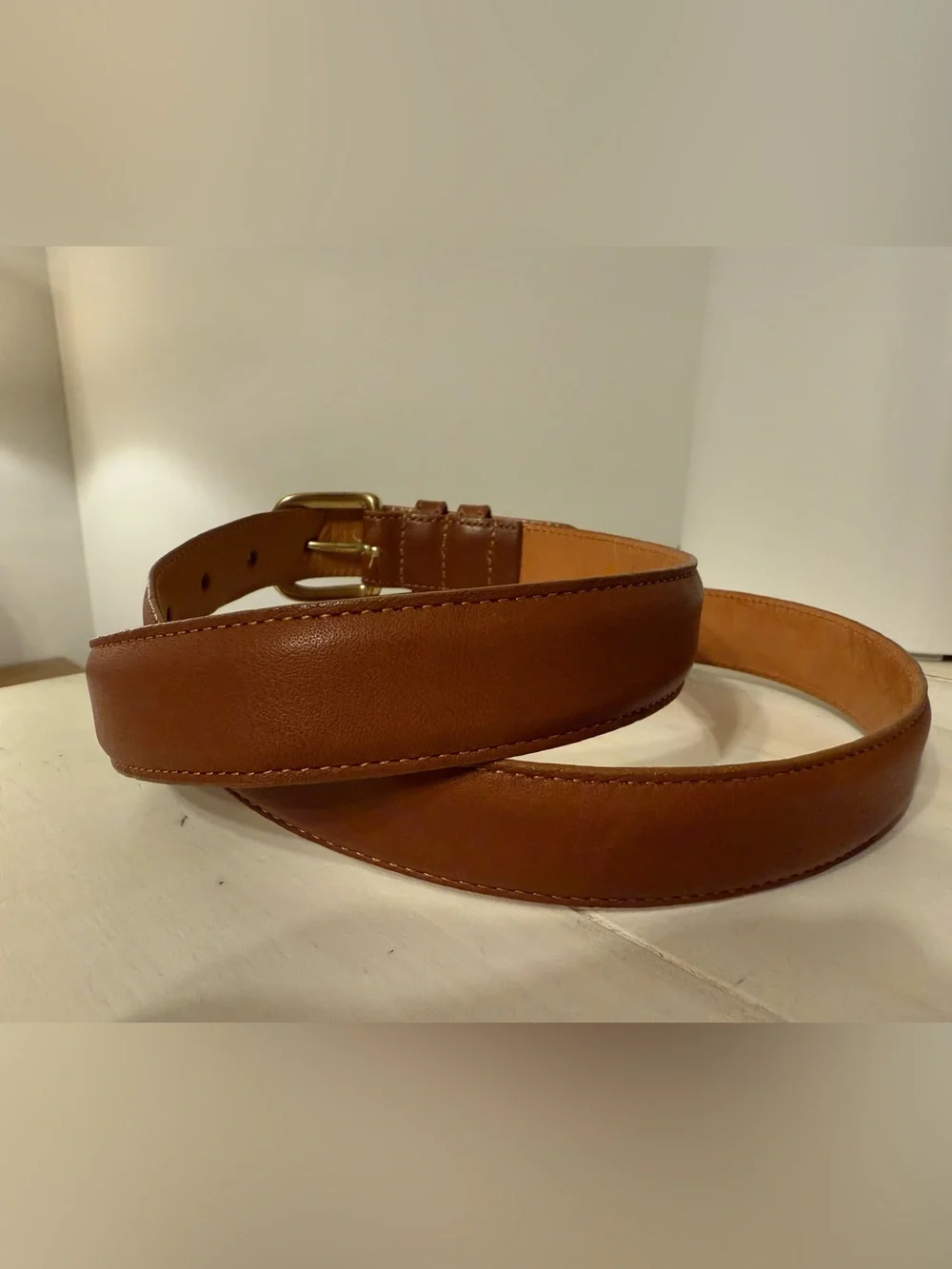 Vintage Coach # 6600 British Tan Leather Belt, 36/90